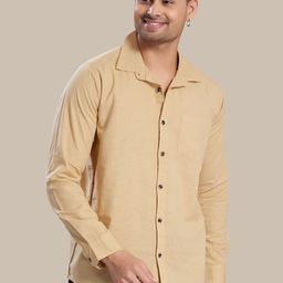DIVISIVE Men Club Slim Fit Solid Spread Collar Cotton Casual Shirt-image-9