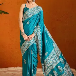 Anouk Rustic Ethnic Motifs Bagru Saree-picture-10