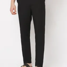 Ethnicity Men Cotton Smart Slim Fit Mid-Rise Casual Trousers-image-15