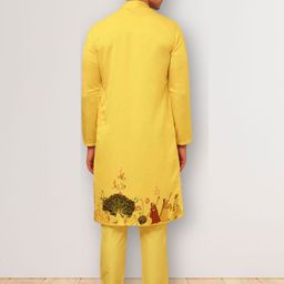 DEVOILER Men Ethnic Motifs Printed Thread Work Kurta image 2