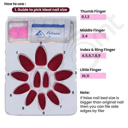 BEROMT Set Of 16 Salon Finish Press On Nail Tip With Application Kit - BFN527CN image 4
