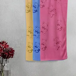 Myntra Elegant Homes Kids Beige & Blue 3 Pieces Printed Cotton 300 GSM Bath Towels-image-52