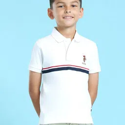 U.S. Polo Assn. Kids Boys Striped Polo Collar Pockets T-shirt-picture-39