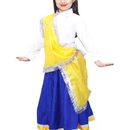 Kaku Fancy dresses Girls Haryanvi Dance Costume Top with Skirt & Dupatta-image-68