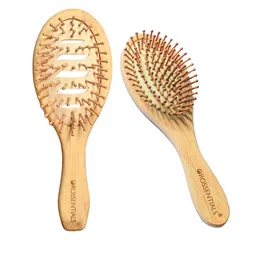 OROSSENTIALS Set Of 2 Wooden Hair Brush-4