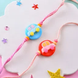 Myntra Elegant Homes Kids Set Of 2 Rakhis With Greeting Card & Roli Chawal-22