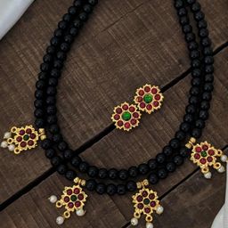 VEDAJ Unisex Black Jewellery Set-image-82