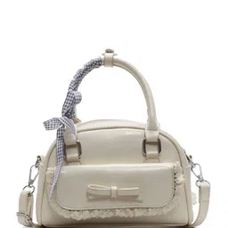 StyleCast x Revolte Women Solid Structured Bow Detail Handheld Bag-36