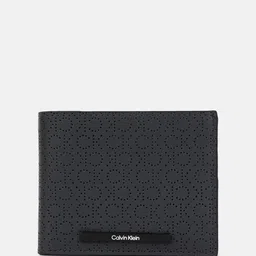 Calvin Klein Men Typography Textured Leather Two Fold Wallet-50