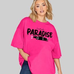 Leotude Women Typography Printed Round Neck Cotton Oversized T-shirt-image-55