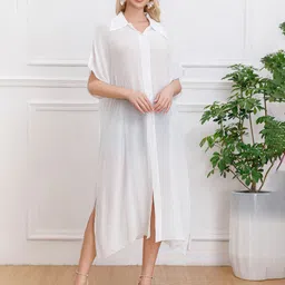 JC Collection Button-Front Longline Shrug image 5