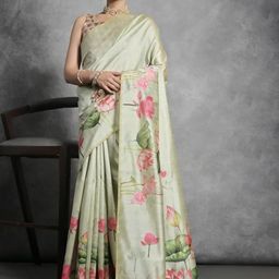 Moda Rapido Green Polycotton Sarees-49
