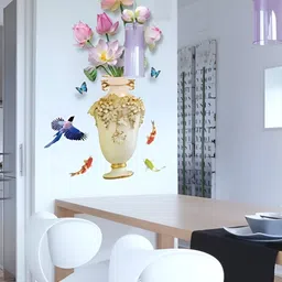 INDIAN ROYALS Pink & Purple Floral Printed Self-Adhesive & Durable Wall Sticker-picture-13