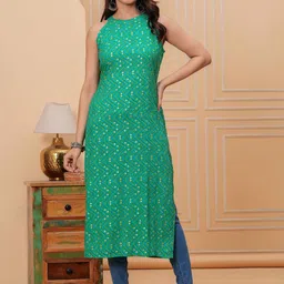 Meeranshi Women Chevron Printed Foil Print Daily Straight Kurta-picture-15