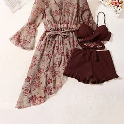Alamode By Akanksha Deruk 3 Piece Printed Swimsuit-image-28