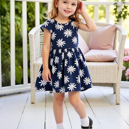 BAESD Girls Floral Print Fit & Flare Dress-picture-43