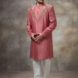 Rivaar By Rocky Star Embroidered Sherwani Set-picture-22