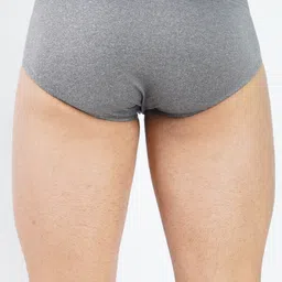GOTO Self Design Hipster MELANGE LYCRA INNER ELASTIC BRIEF D GREY image 3