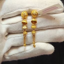 Anshenterpris Gold-Plated Antique Dome Shaped Jhumkas-2
