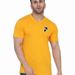 BEYOU FASHION V-Neck Short Sleeves Applique Slim Fit T-shirt-image-67