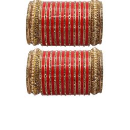 Unique dream Set Of 90 Stone-Studded & Beaded Bangles-image-73