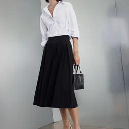 DeFacto Flared Maxi Skirt-image-0