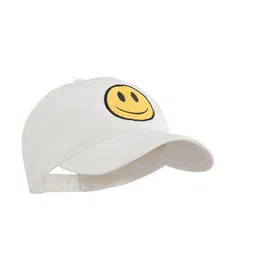Infispace Men Embroidered Pure Cotton Smiley Summer Cap-58