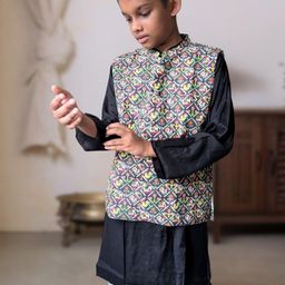 Tura Turi Black Art Silk Kurta Sets-picture-44