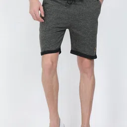 Masculino Latino Plus Men Colourblocked Rapid-Dry Cotton Shorts-image-10