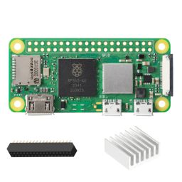 RASPBERRY PI ZERO 2W WITH ALUMINIUM HEATSINK AND 20X2 HEADER image 1