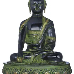 Exotic India Green & Black Buddha Idol Showpiece-picture-27