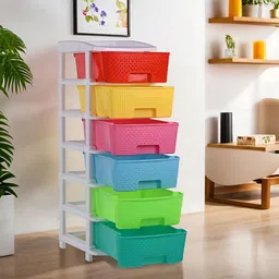 Myntra Elegant Homes 6 Layer Plastic Modular Drawer Storage Chest Rack-36