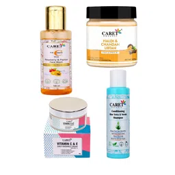 CARET ORGANIC Set of 4 Face Wash, Radiance Cream, Aloevera Shampoo & Chandan Face Pack-image-83
