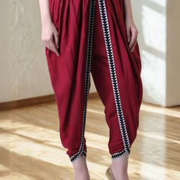 Vaidiki Maroon Solid Viscose Rayon Dhotis-22