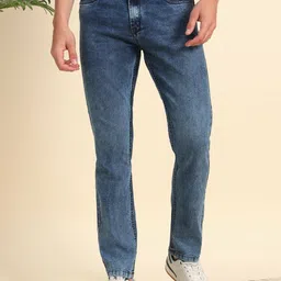 VOGAAN Men Classic Regular Fit Mid-Rise Light Fade Stretchable Jeans-image-25