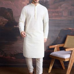 House of Pataudi Embroidered Straight Kurtas-image-56