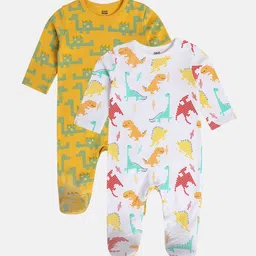 MINI KLUB Boys Pack of 2 Printed Sleepsuit-image-26