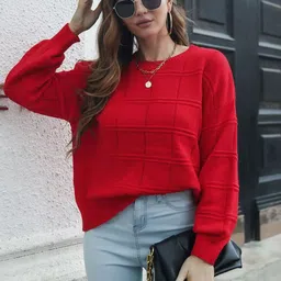 Oh Rare Women Checked Pullover-picture-29