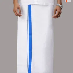 Ramraj Men Pack Of 2 Solid Dhotis With Border-10