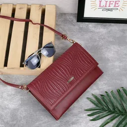 Metro Textured Structured Sling Bag with Tasselled-0