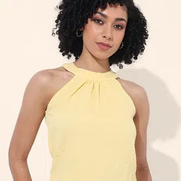 Freehand by The Indian Garage Co Meringue Women Halter Neck Tank Top-picture-12