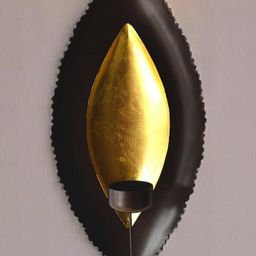 Kreative Arts Black & Gold-Toned Candle Holder-image-65