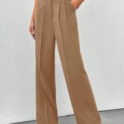Next One Women Smart High-Rise Easy Wash Pleated Korean Pants-picture-17