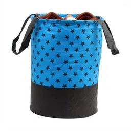 Aura Blue & Black Printed Foldable Laundry Bags-41