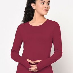Metronaut Women Raw Edge Slim Fit T-shirt-image-102