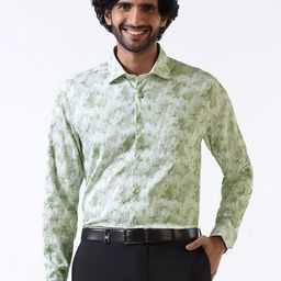 Blackberrys Men India Slim Fit Floral Printed Spread Collar Cotton Formal Shirt-image-94