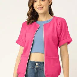 BRINNS Women Fleece Open Front Jacket-image-16