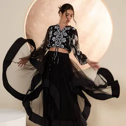 Antheaa Printed Top With Skirt Co-Ords-image-5