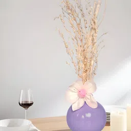 Cortina Purple Ceramic FlowerVases-33