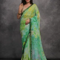 LeeliPeeri Designer Tie and Dye Mirror Work Saree-picture-36